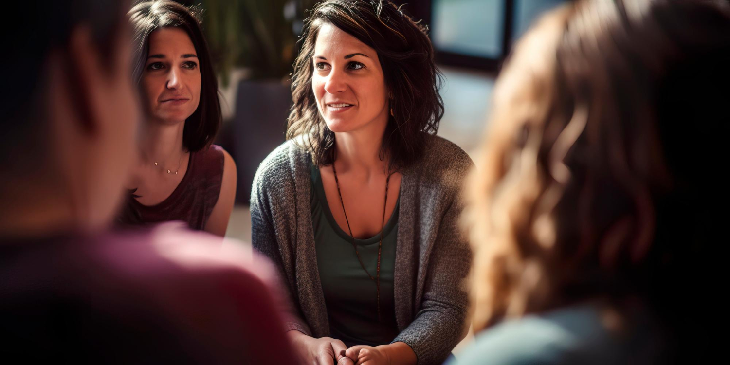 Women talking illustrate blog "Recognizing the Signs of Domestic Violence in Friends and Family"