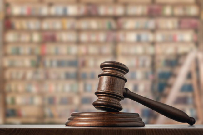Judge gavel (auction gavel) on the table