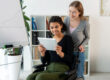 Survivor with a disability creating a safety plan with support advocate in Riverside, California