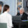 Advocate providing confidential domestic violence support in a private setting